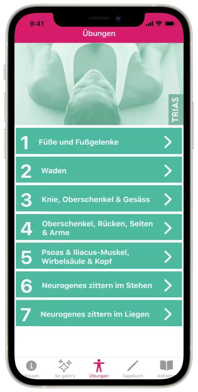 Neurozittern APP Übungen